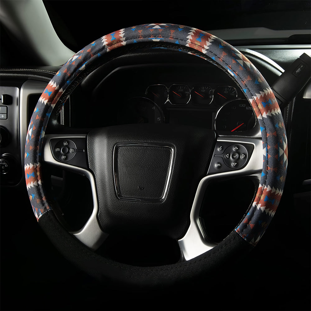 Universal Steering Wheel Cover, 15"-15.5", Durable Polyester, Easy Install