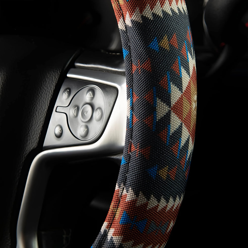 Universal Steering Wheel Cover, 15"-15.5", Durable Polyester, Easy Install