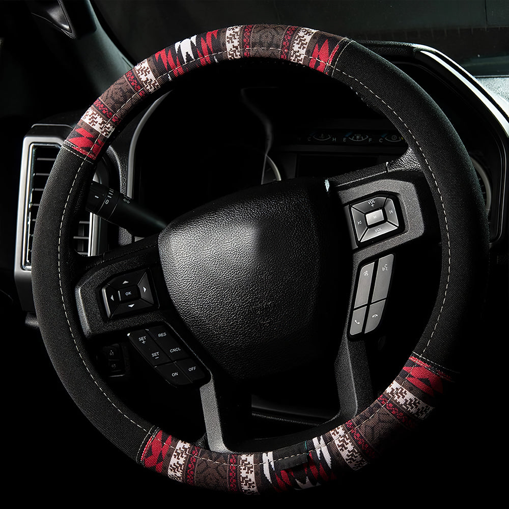 Universal Steering Wheel Cover, 15"-15.5", Durable Polyester, Easy Install