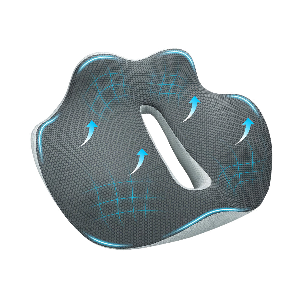 X-Large Memory Foam Car Seat Cushion for Back, Hip & Tailbone Pain Relief