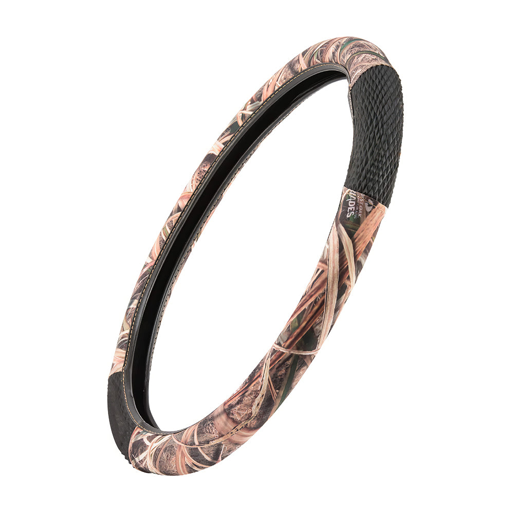 Mossy Oak Shadow Grass Steering Wheel Cover, Universal 15"-15.5"