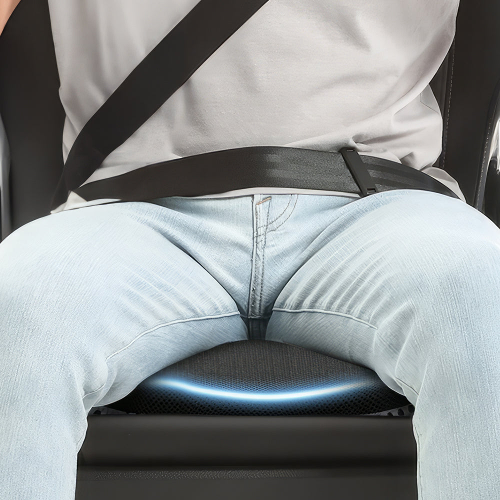Ergonomic Wedge Car Seat Cushion, U-Shaped Memory Foam for Tailbone & Back Pain Relief