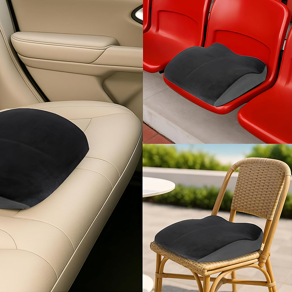 Ergonomic Memory Foam Car Seat Cushion for Back & Tailbone Pain Relief