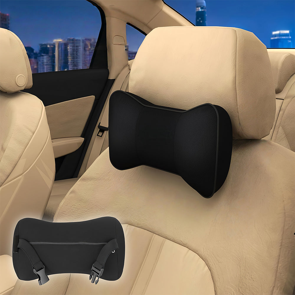 Ergonomic Memory Foam Neck Pillow for Car, Travel & Driving Comfort