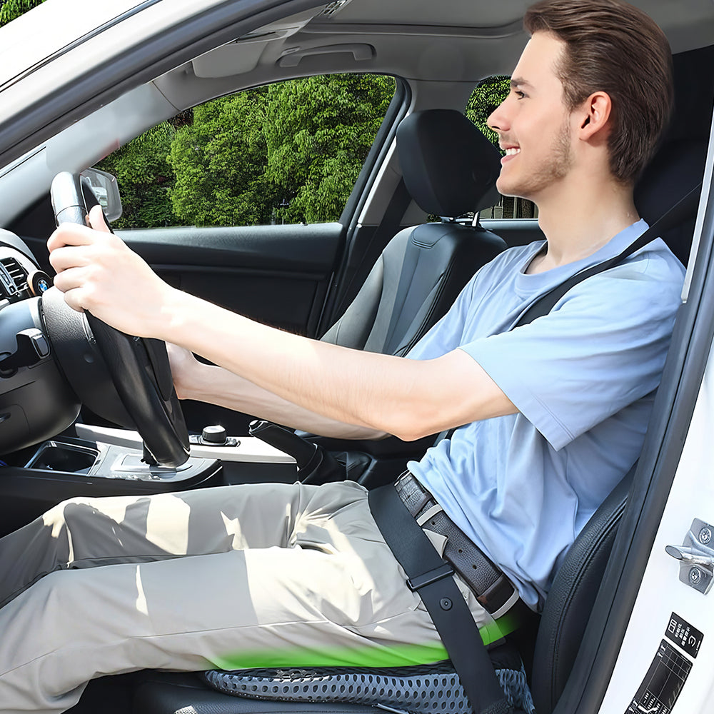 Soft Memory Foam Wedge Car Seat Cushion for Driving & Back Support