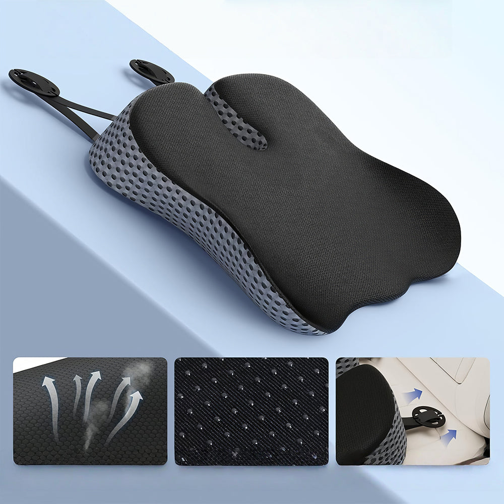 Ergonomic Wedge Car Seat Cushion, U-Shaped Memory Foam for Tailbone & Back Pain Relief