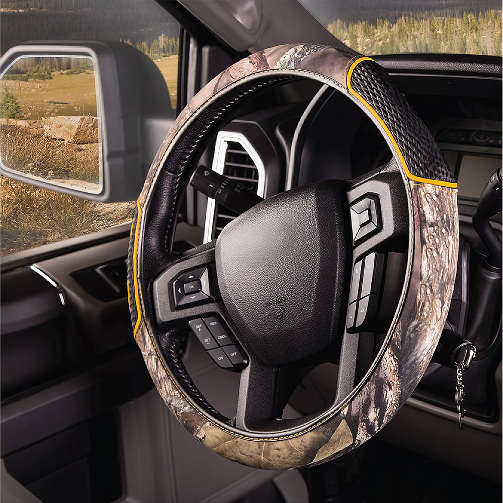 Durable Steering Wheel Cover for Car, Truck & SUV, 15"-15.5"