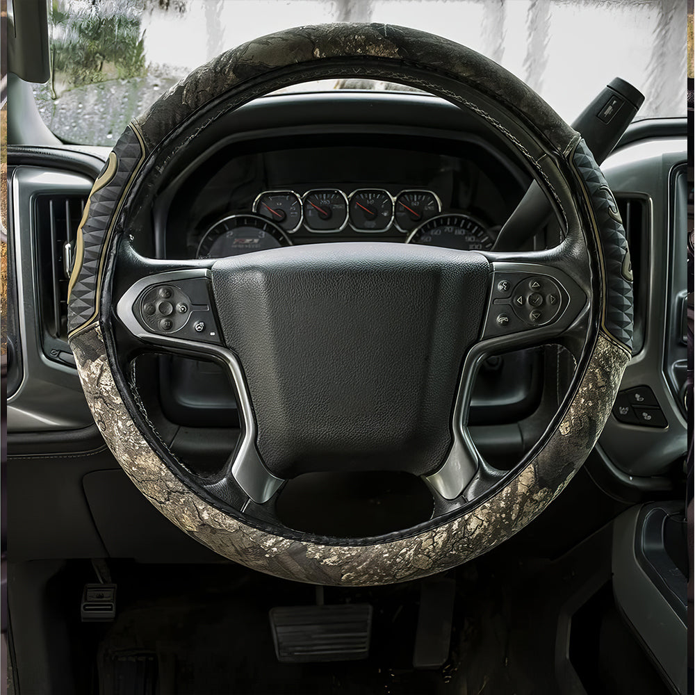 Durable Steering Wheel Cover for Car, Truck & SUV, 15"-15.5"
