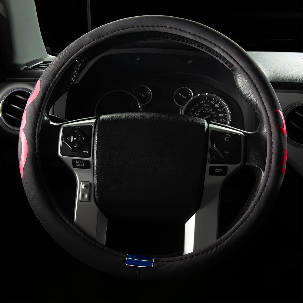 Durable Steering Wheel Cover for Car, Truck & SUV, 15"-15.5"