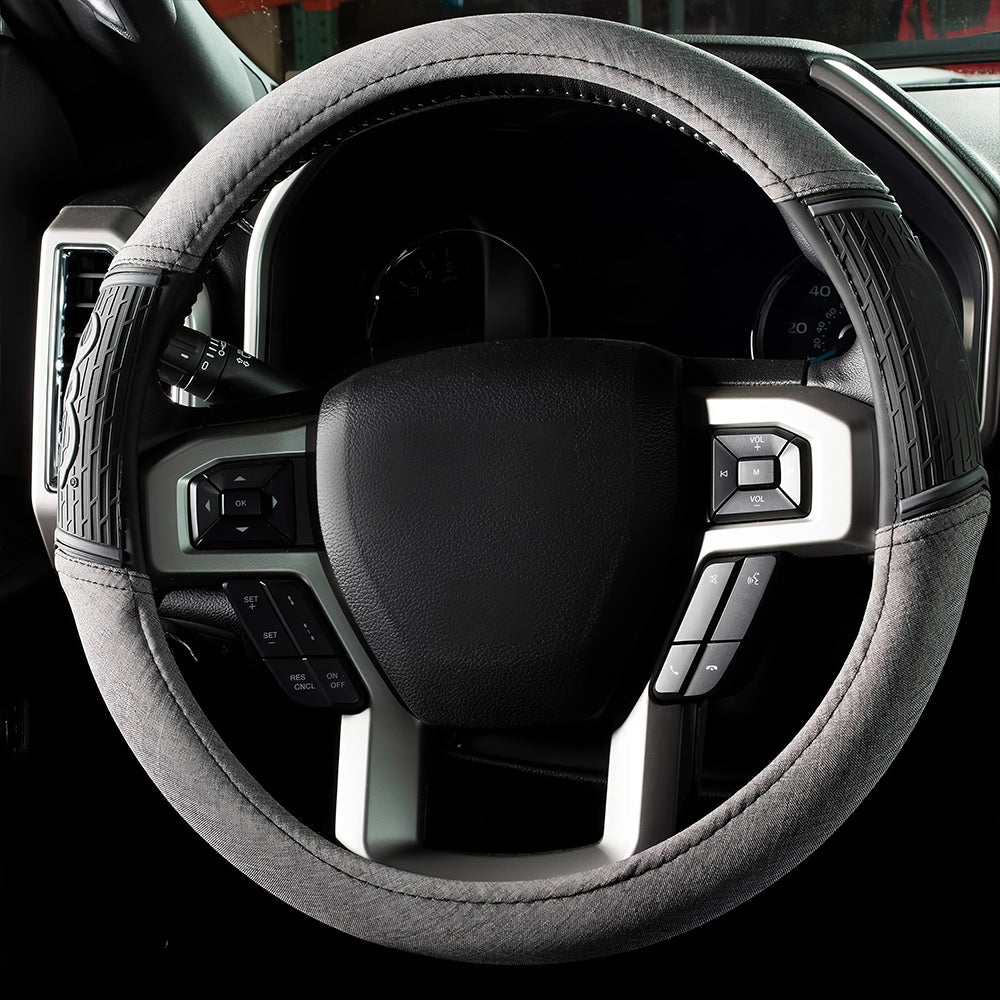 Durable Steering Wheel Cover for Car, Truck & SUV, 15"-15.5"