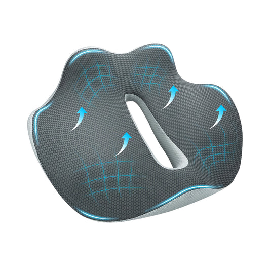 X-Large Memory Foam Car Seat Cushion for Back, Hip & Tailbone Pain Relief